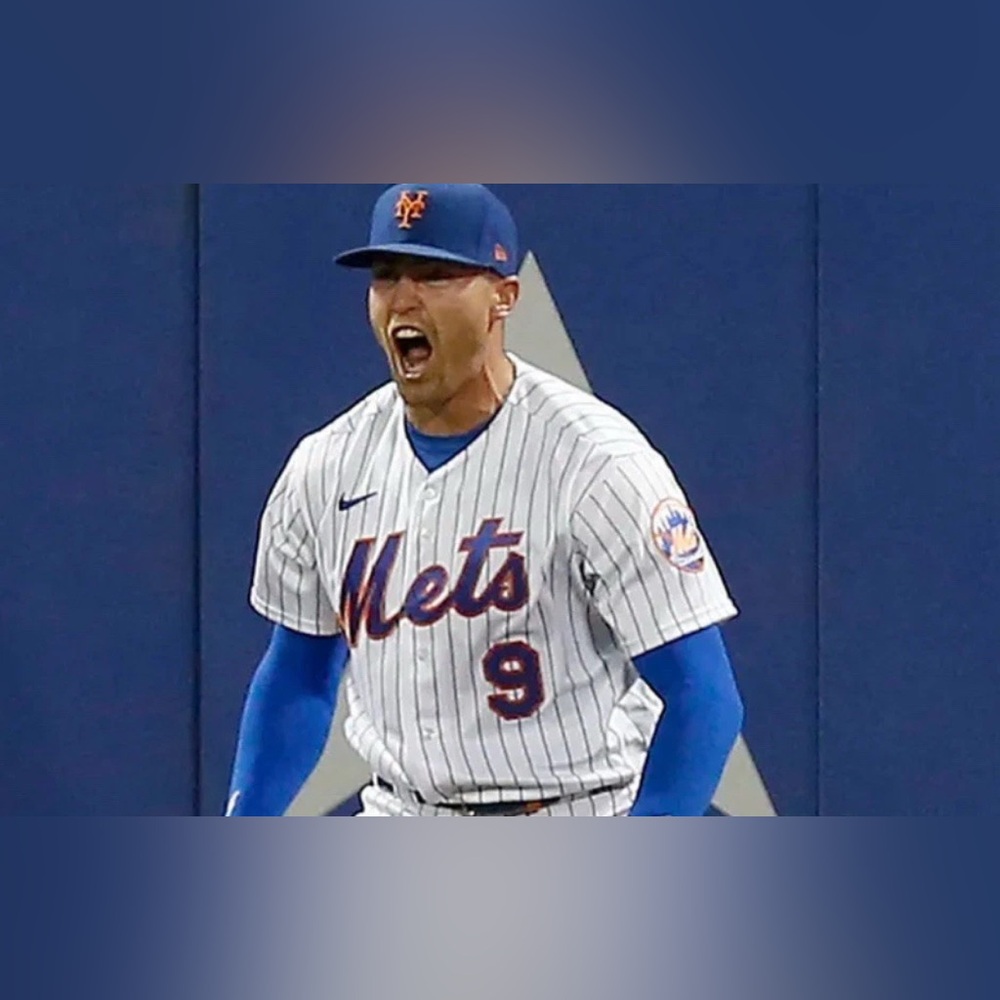 Nike New York Mets Brandon Nimmo #9 Pinstripe with Patch Jersey Men’s Sz: Medium - Picture 4 of 7